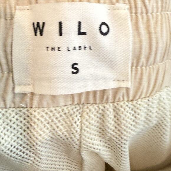 WILO The Label Parachute Track Pants Womens Small Beige Drawcord Waist Joggers‎ - Picture 8 of 9
